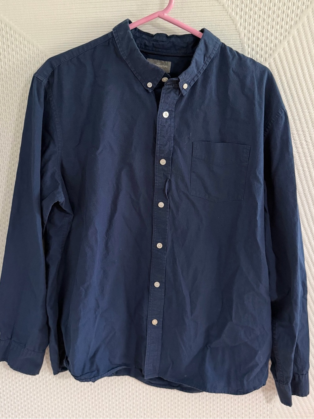 LL Bean Signature Navy Button-Down Shirt